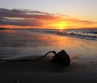 Sonnenuntergang an der Ngarimue Bay
