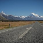 Auf dem Highway zu Mt. Cook Anfahrt Mt. Cook